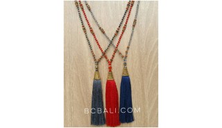 exclusive golden king cup tassels beads necklaces 3color